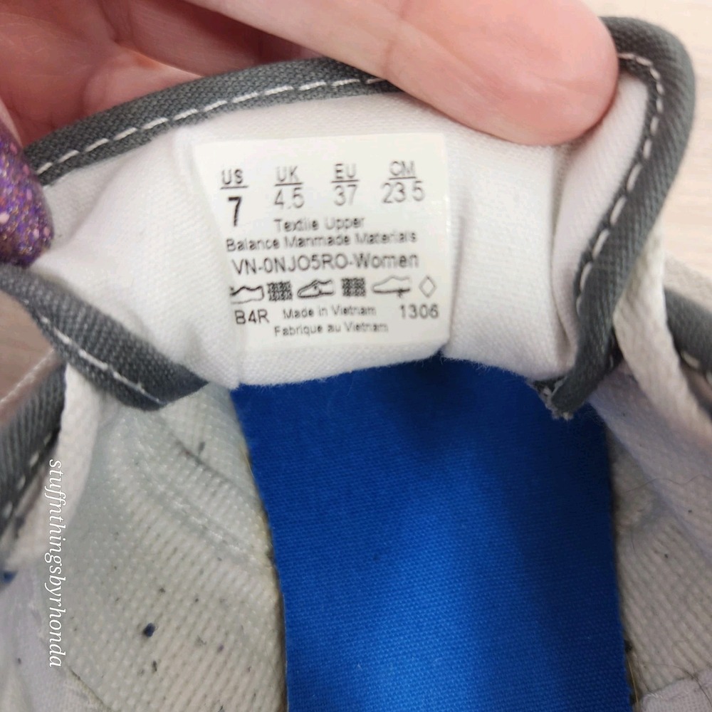 Vans Gray Lace Up Sneakers/Trainers, US Size Women's 7, Canvas Great‎ Condition! - Picture 8 of 9